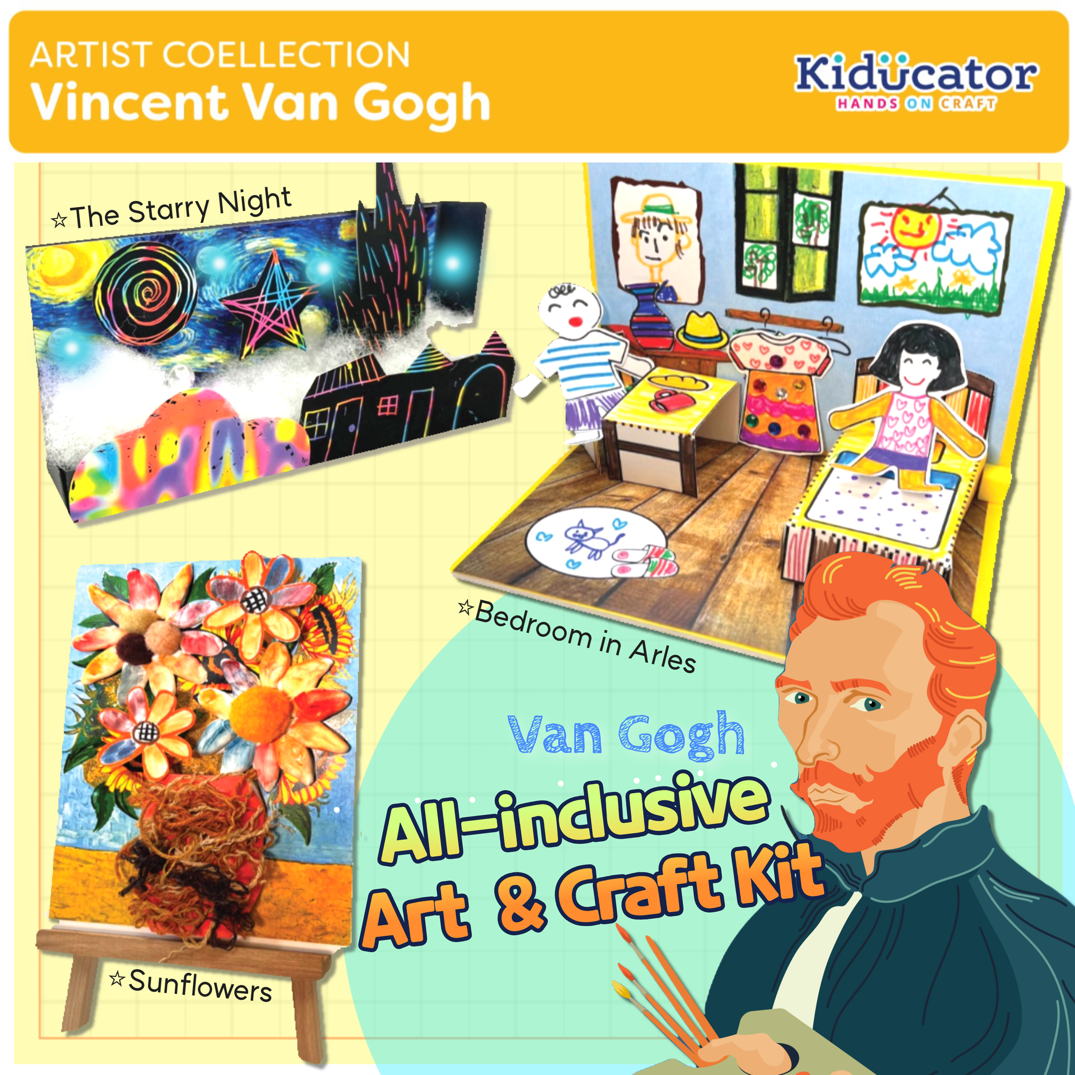 🌻Van Gogh Art & Craft Kit - Museum Artist Collection 🎨