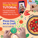 Pizza Day Art & Craft Kit / Step by Step Tutorial Video Included/ Food Craft for 5-10yrs/ Art and Craft kit for kid