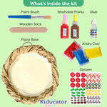 Pizza Day Art & Craft Kit / Step by Step Tutorial Video Included/ Food Craft for 5-10yrs/ Art and Craft kit for kid