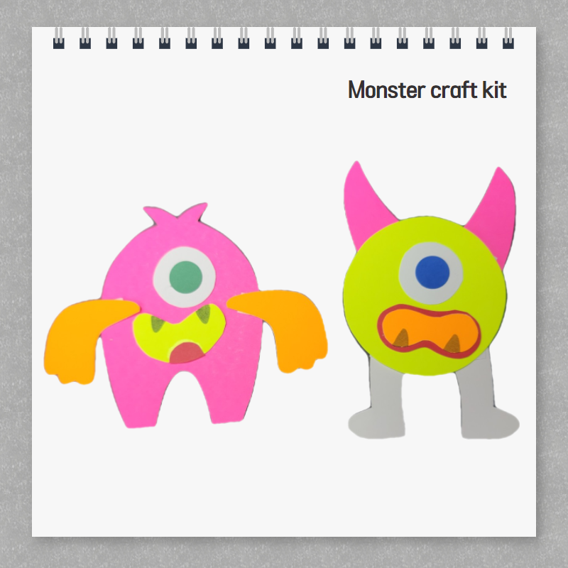 [ART] Monster Glow Party : Neon paint, rolling art , glow in the dark ,  girls and boys art kit , fun education, Gift idea