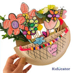 Flower Basket Art & Craft Kit -(Step by Step Tutorial Included) for kids 5-10yrs Learn To be creative / Art and Craft kit for kid